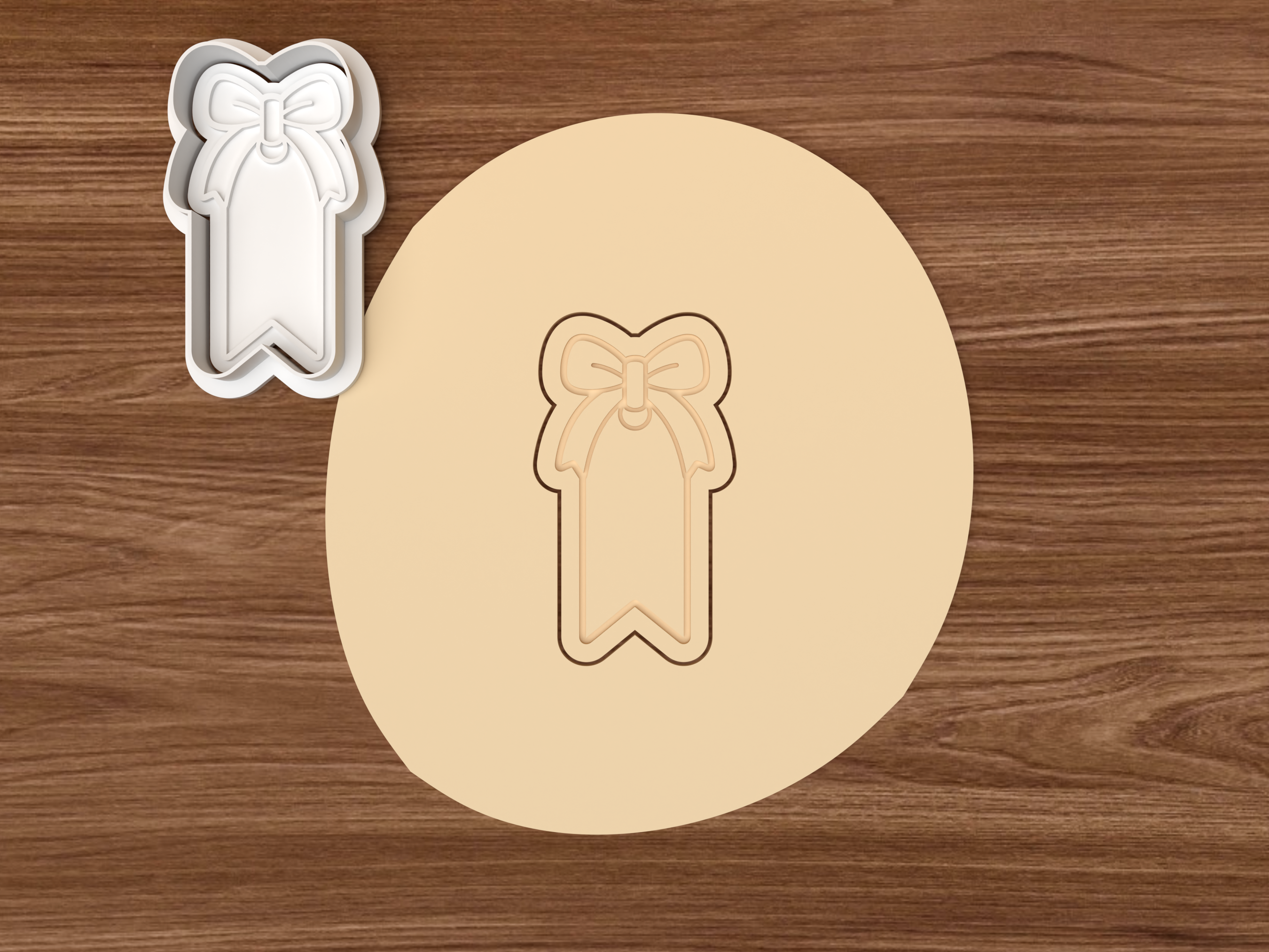Cozy Reading Cookie Cutter Set STL File - dough bow bookmark