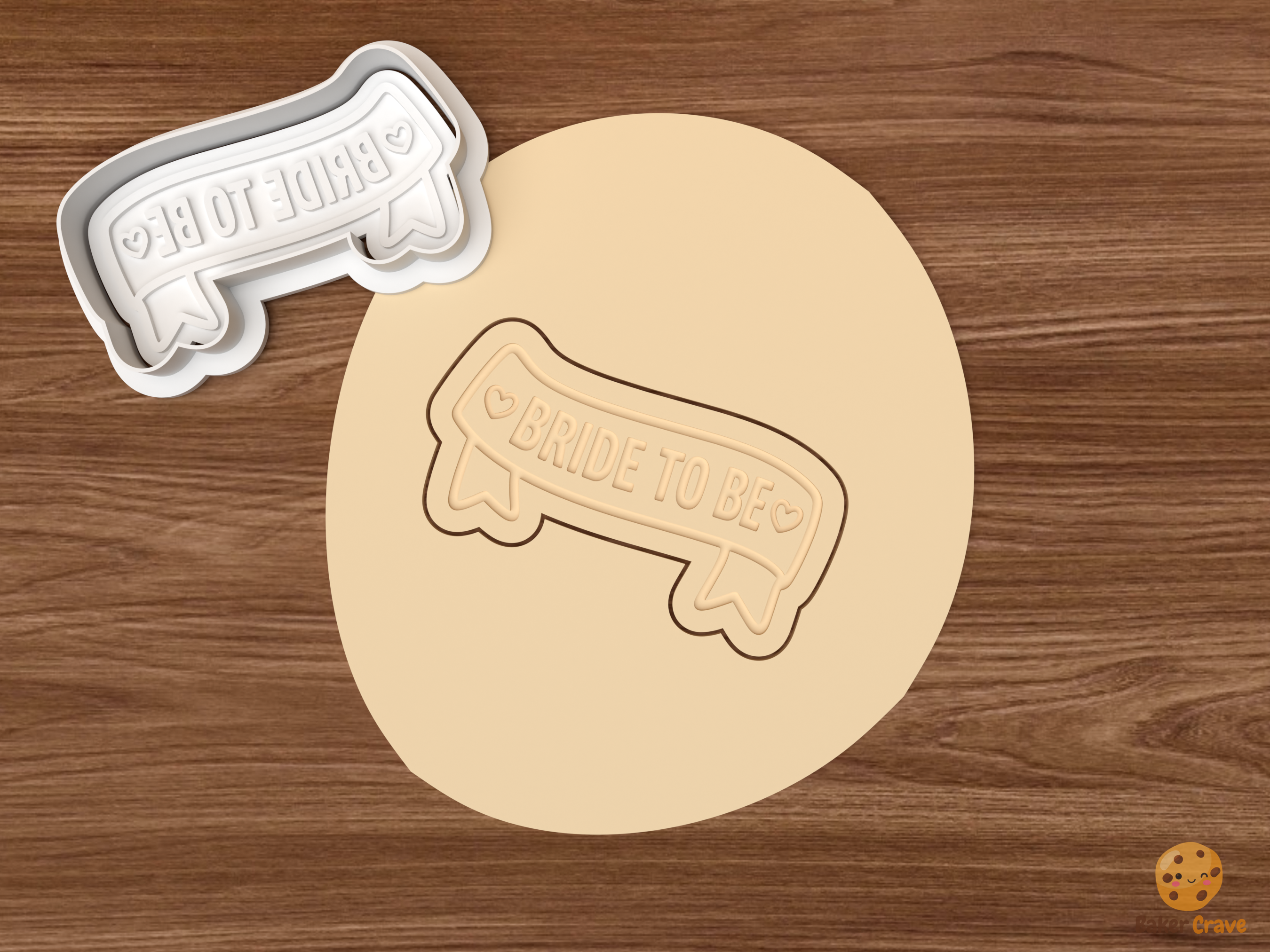 Bachelorette Party Cookie Cutter Set STL File - dough bride to be sash
