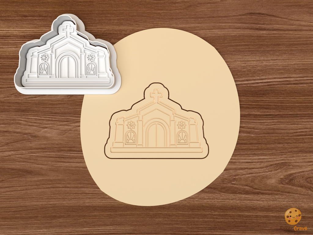 Simbang Gabi Christmas Cookie Cutter Set STL File - dough church facade