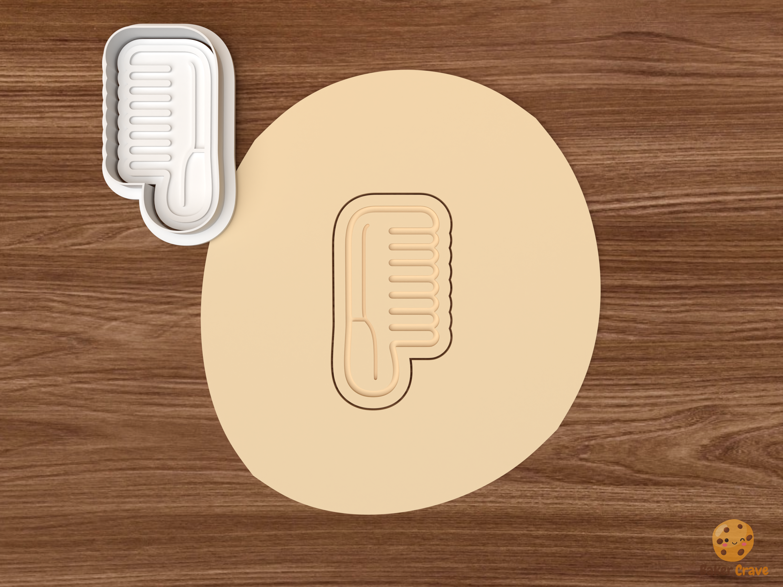Grooming Salon Cookie Cutter Set STL File - dough comb