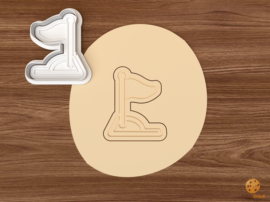 Soccer Match Day Cookie Cutter Set STL File - dough corner flag