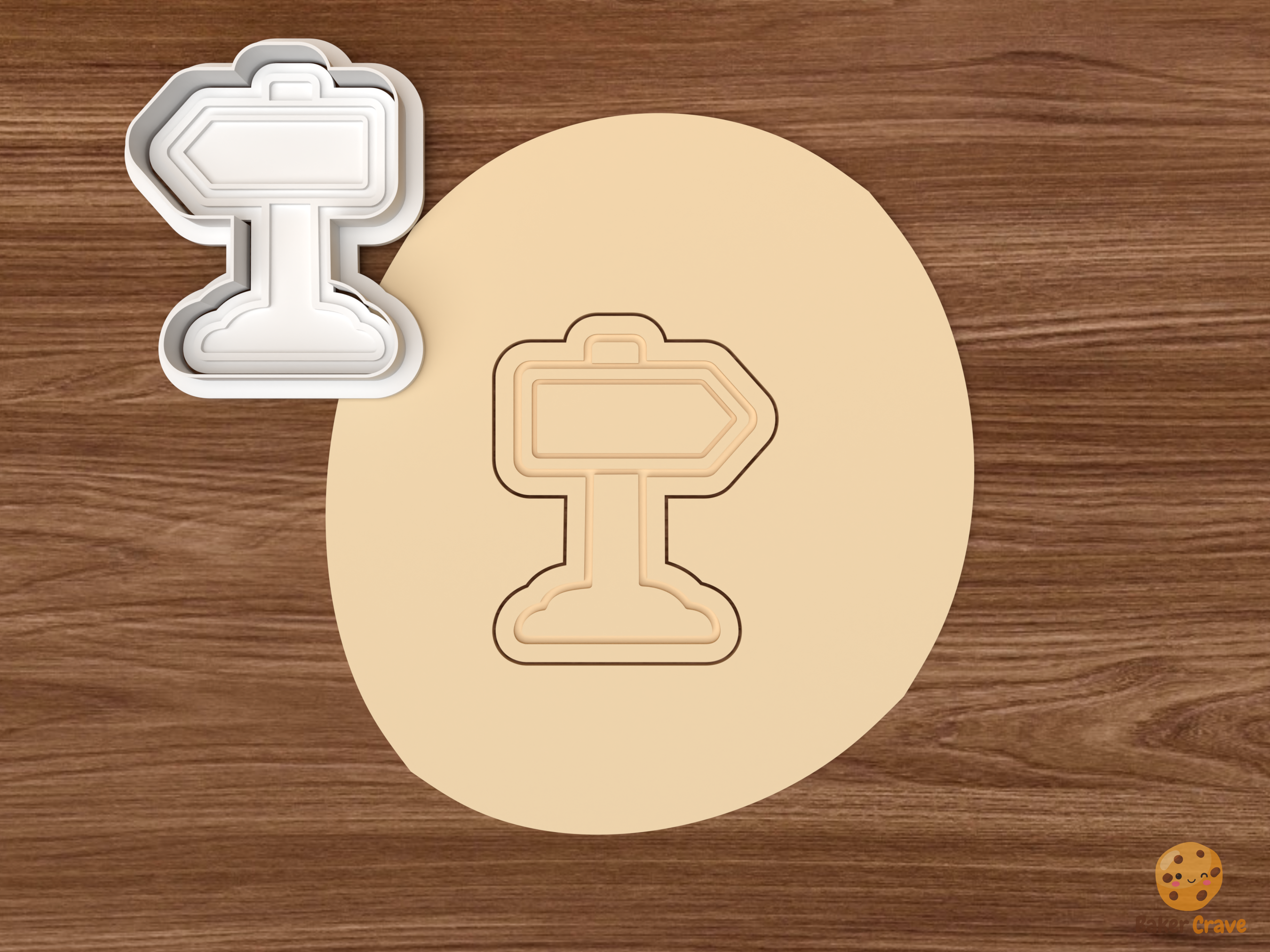 Cross Country Team Cookie Cutter Set STL File - dough course direction sign
