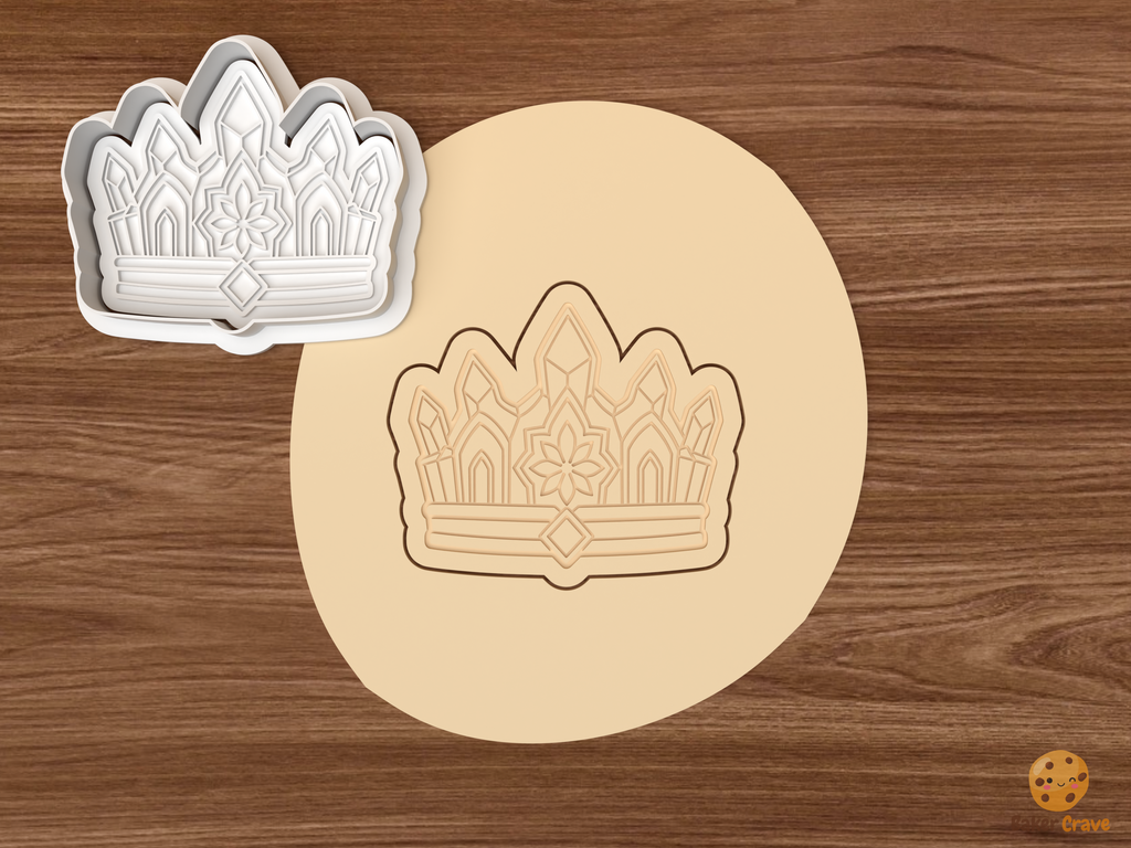 Christmas Ice Palace Cookie Cutter Set STL File - dough crystal crown