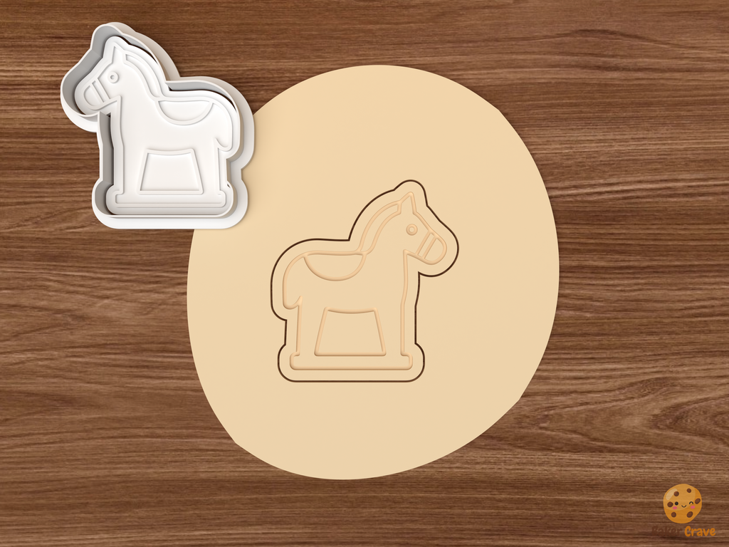 Swedish Dala Horse Christmas Cookie Cutter Set STL File
