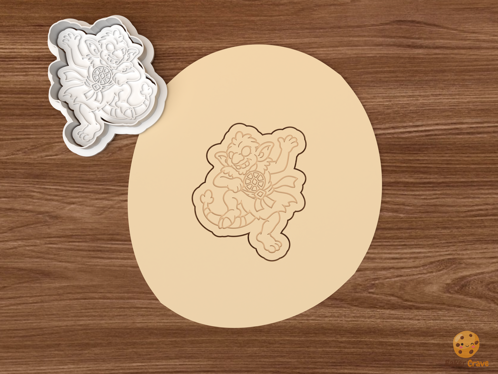 Kallikantzaroi Christmas Cookie Cutter Set STL File - dough dancing kallikantzaros with ornament