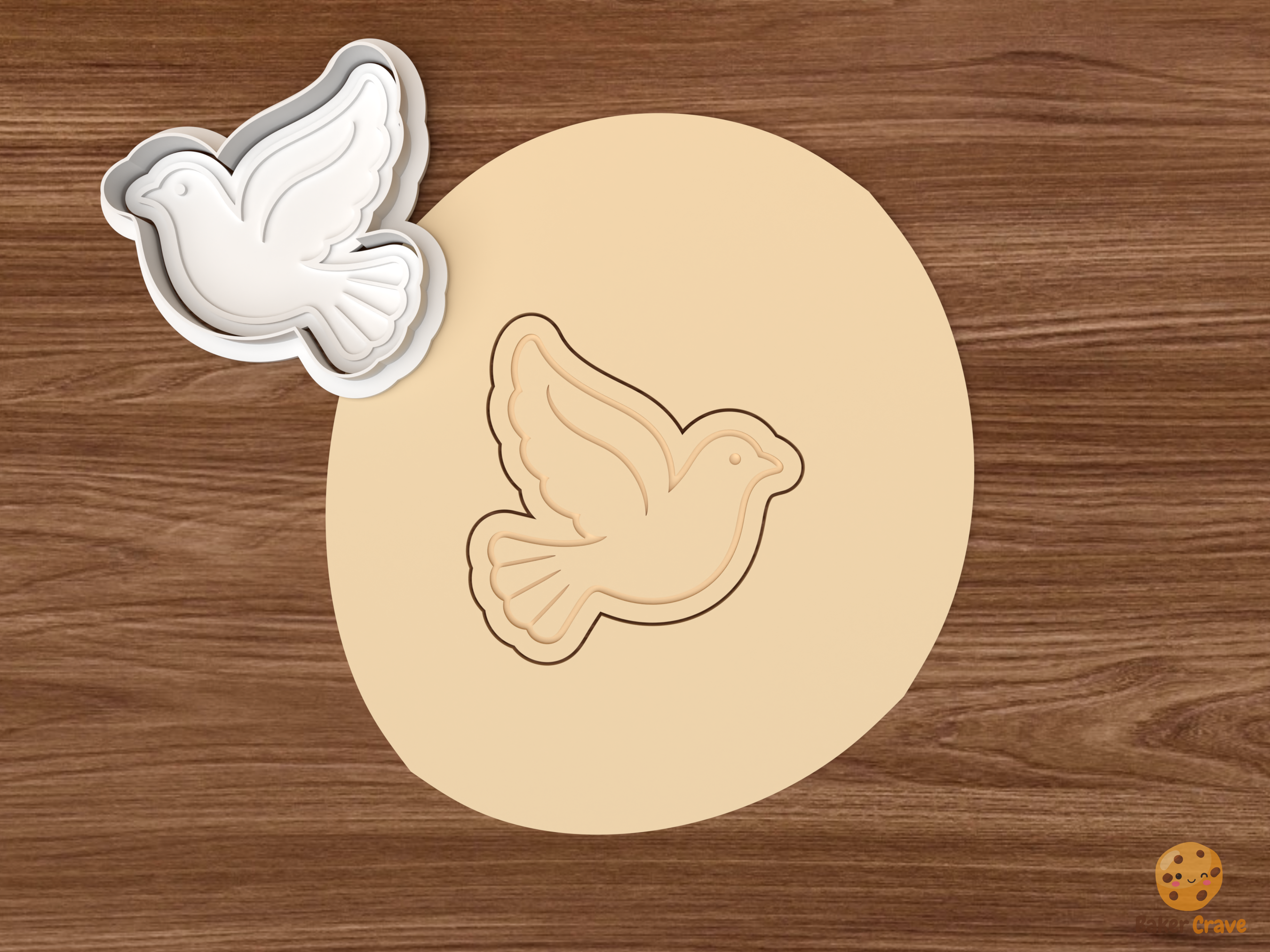 Baptism Cookie Cutter Set STL File - dough dove