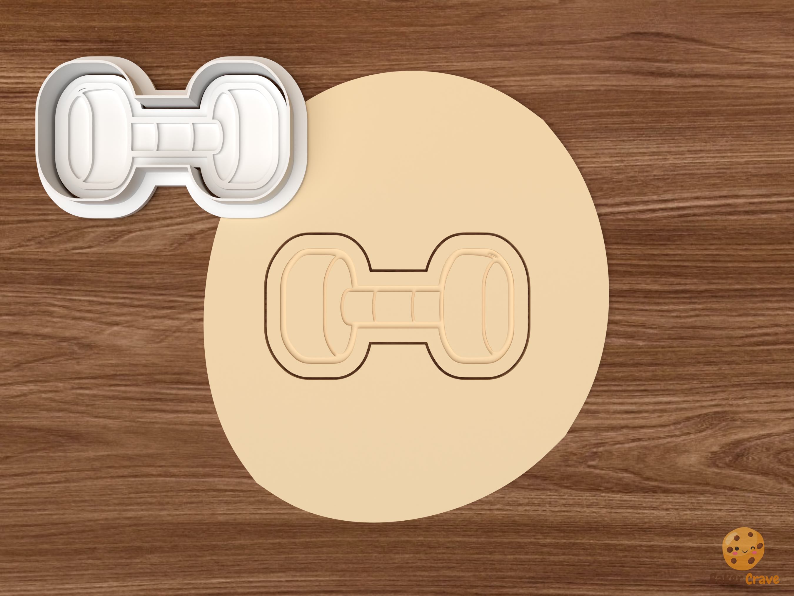 Physical Therapy Cookie Cutter Set STL File - dough dumbbell