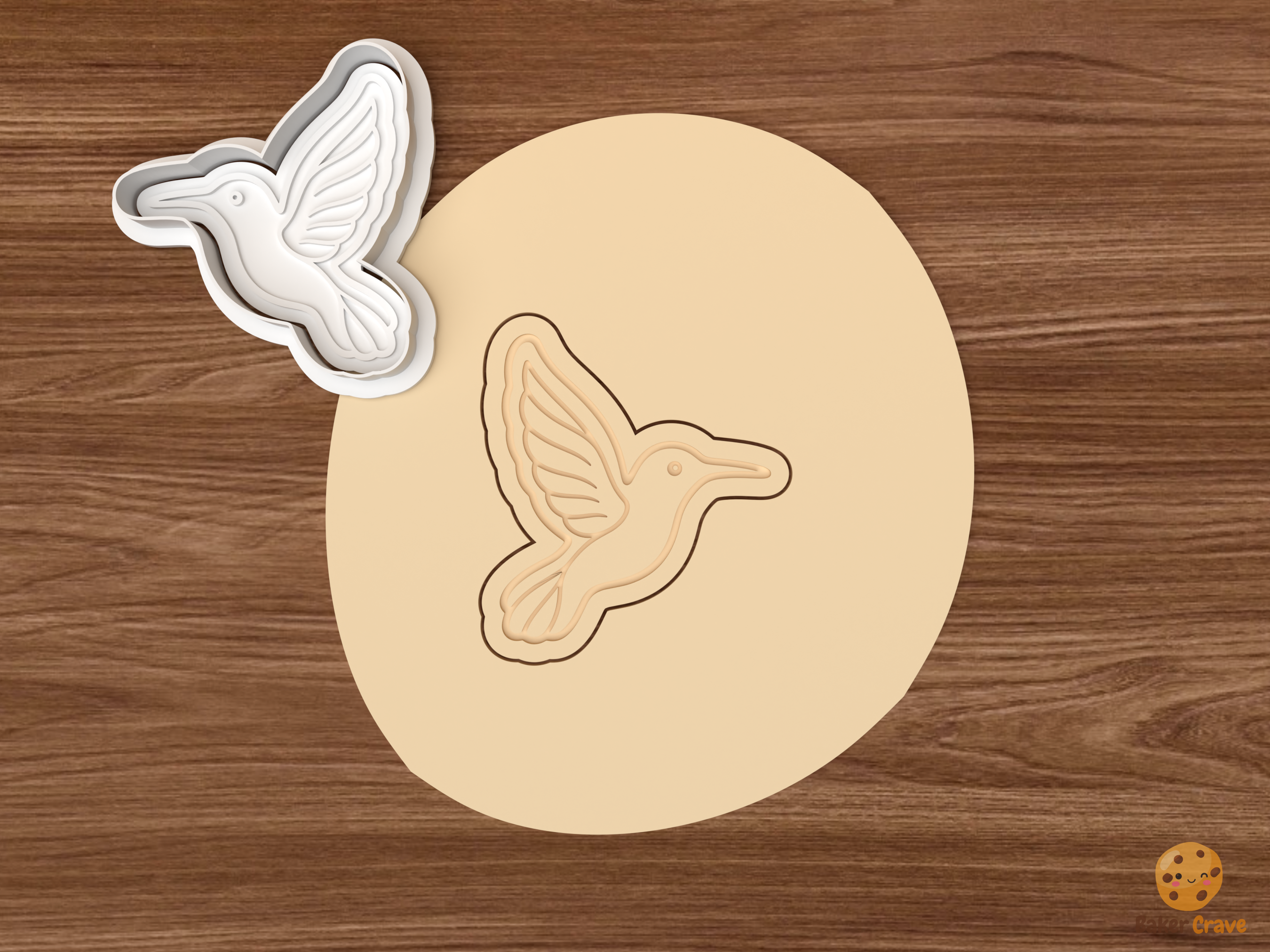 Hummingbird Flower Cookie Cutter Set STL File