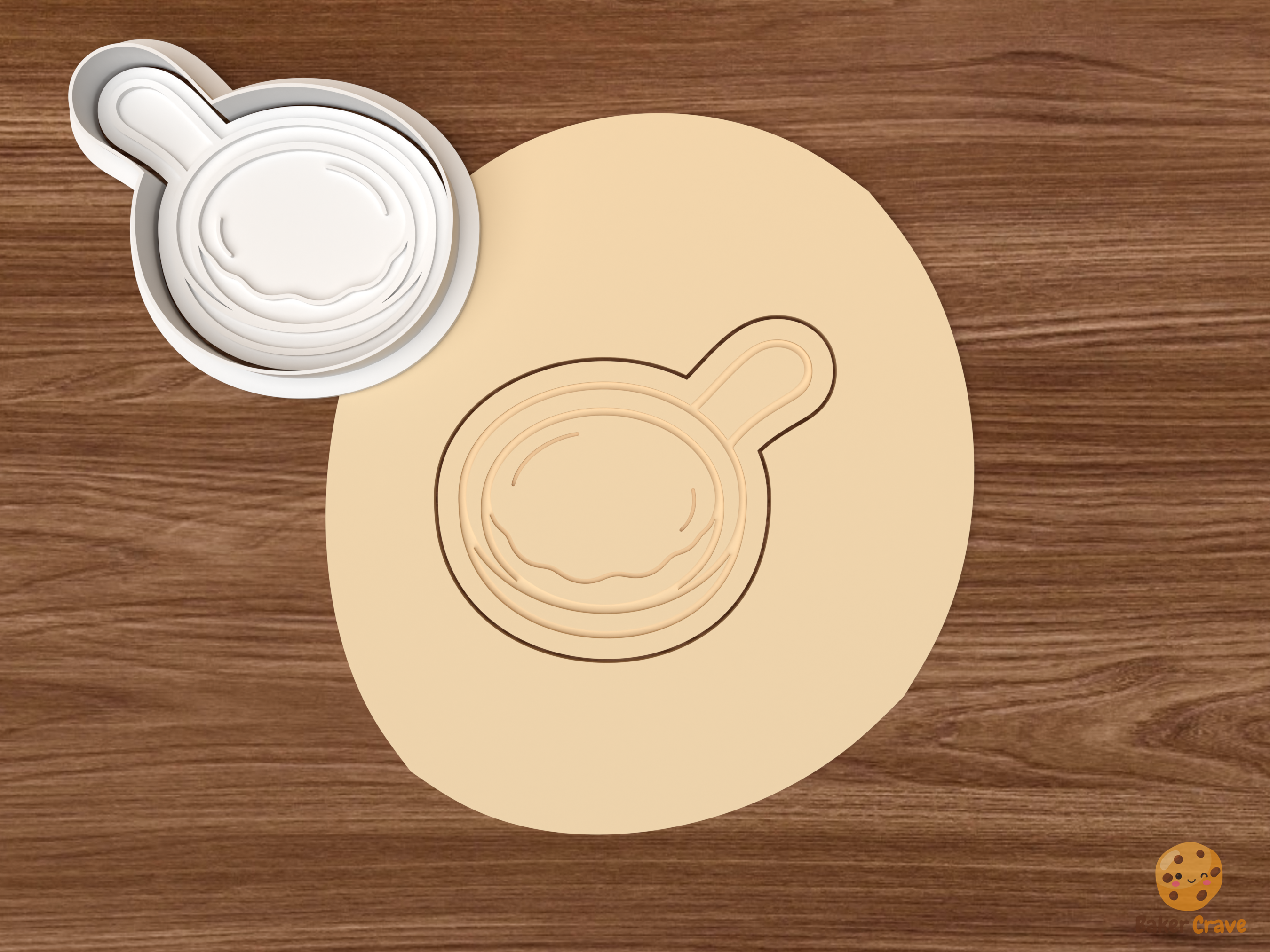 Pancake Breakfast Cookie Cutter Set STL File - dough frying pan pancake