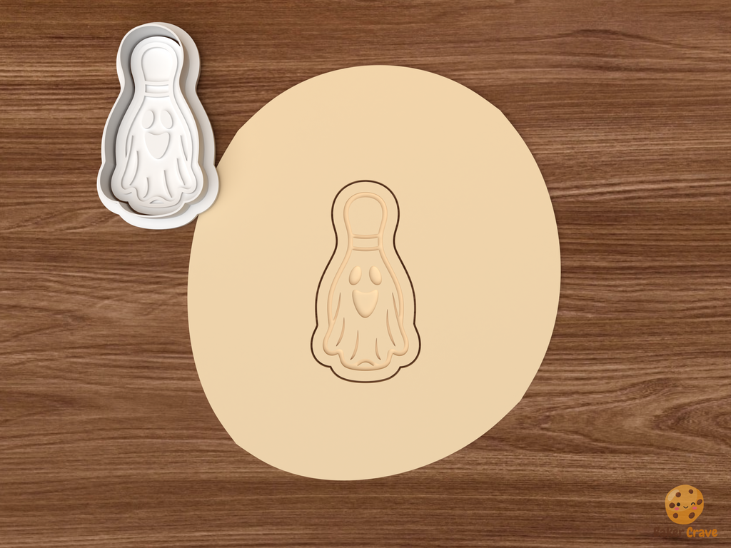 Halloween Bowling Cookie Cutter Set STL File - dough ghost bowling pin