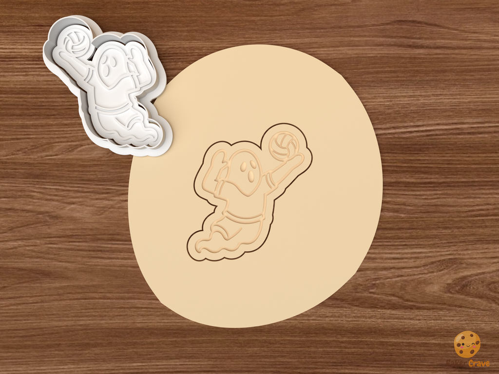 Halloween Volleyball Cookie Cutter Set STL File - dough ghost volleyball player