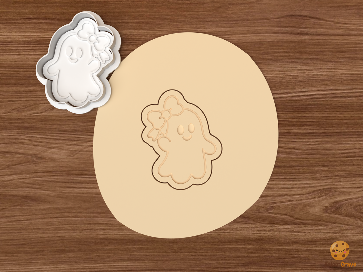 Bow Ghost Cookie Cutter Set STL File