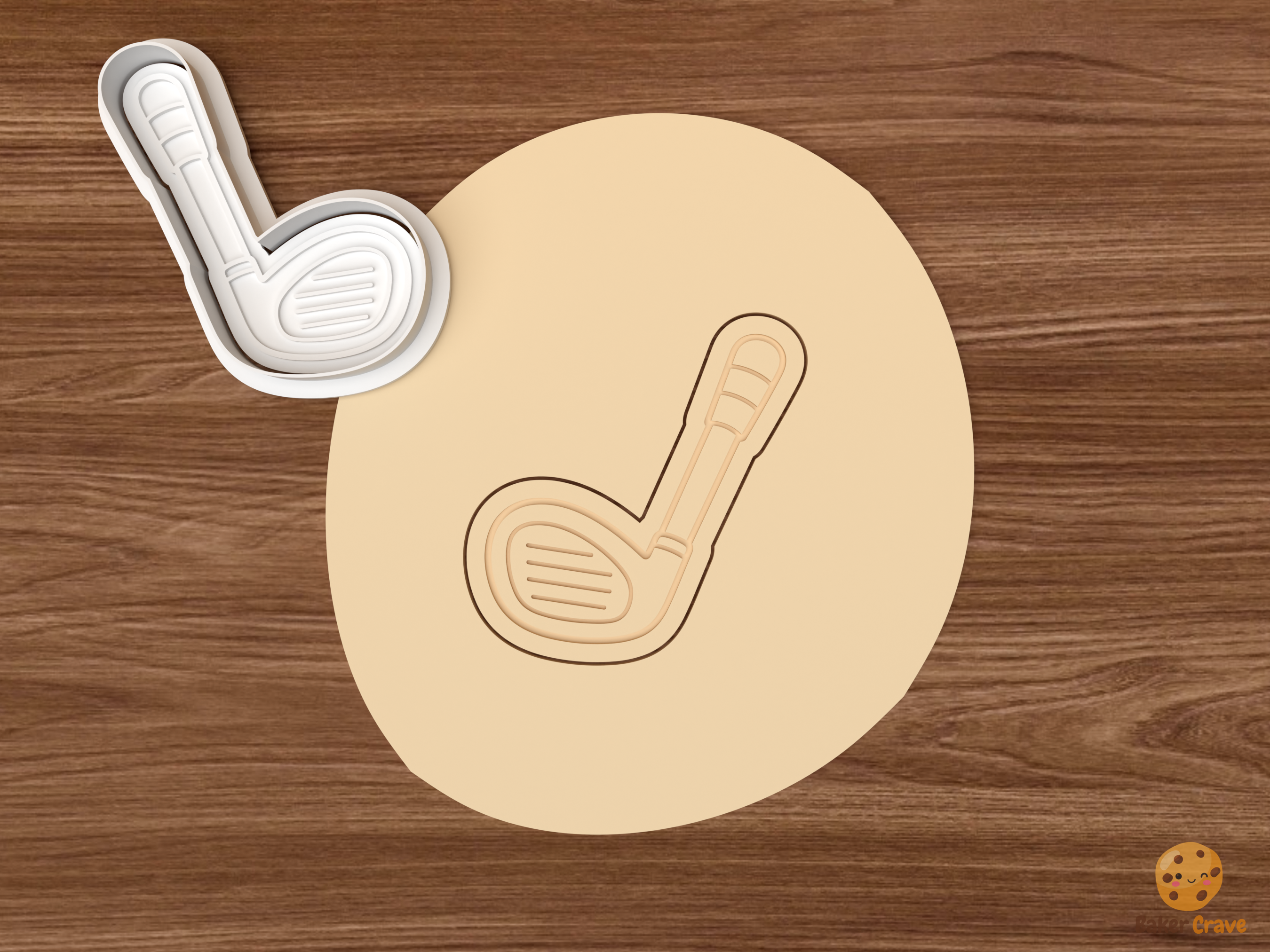 Golf First Birthday Cookie Cutter Set STL File - dough golf club