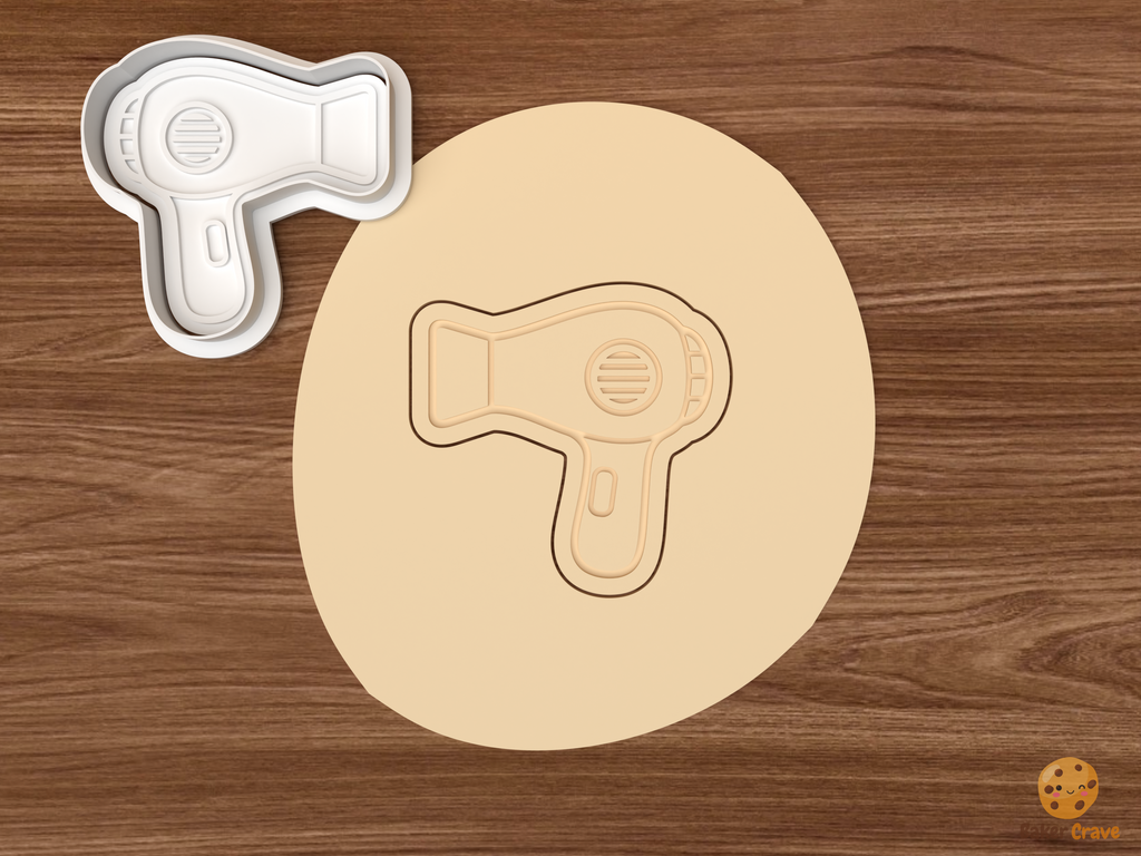 Hair Stylist Salon Cookie Cutter Set STL File - dough hair dryer