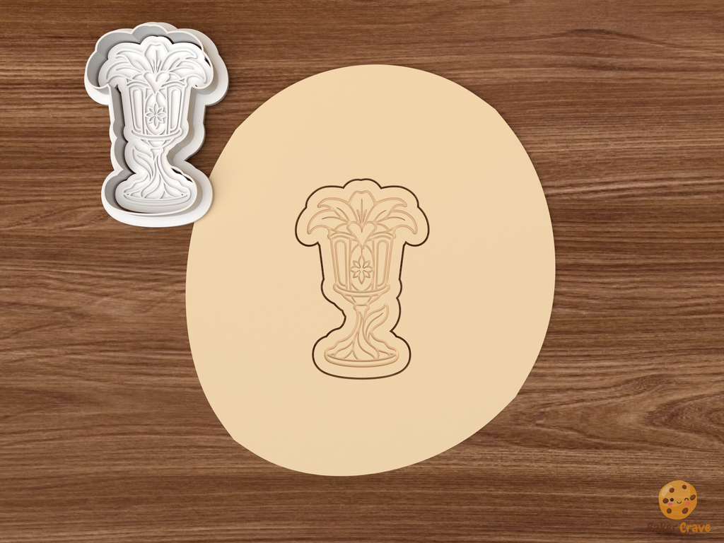 Art Nouveau Christmas Garden Cookie Cutter Set STL File - dough lily garden lantern