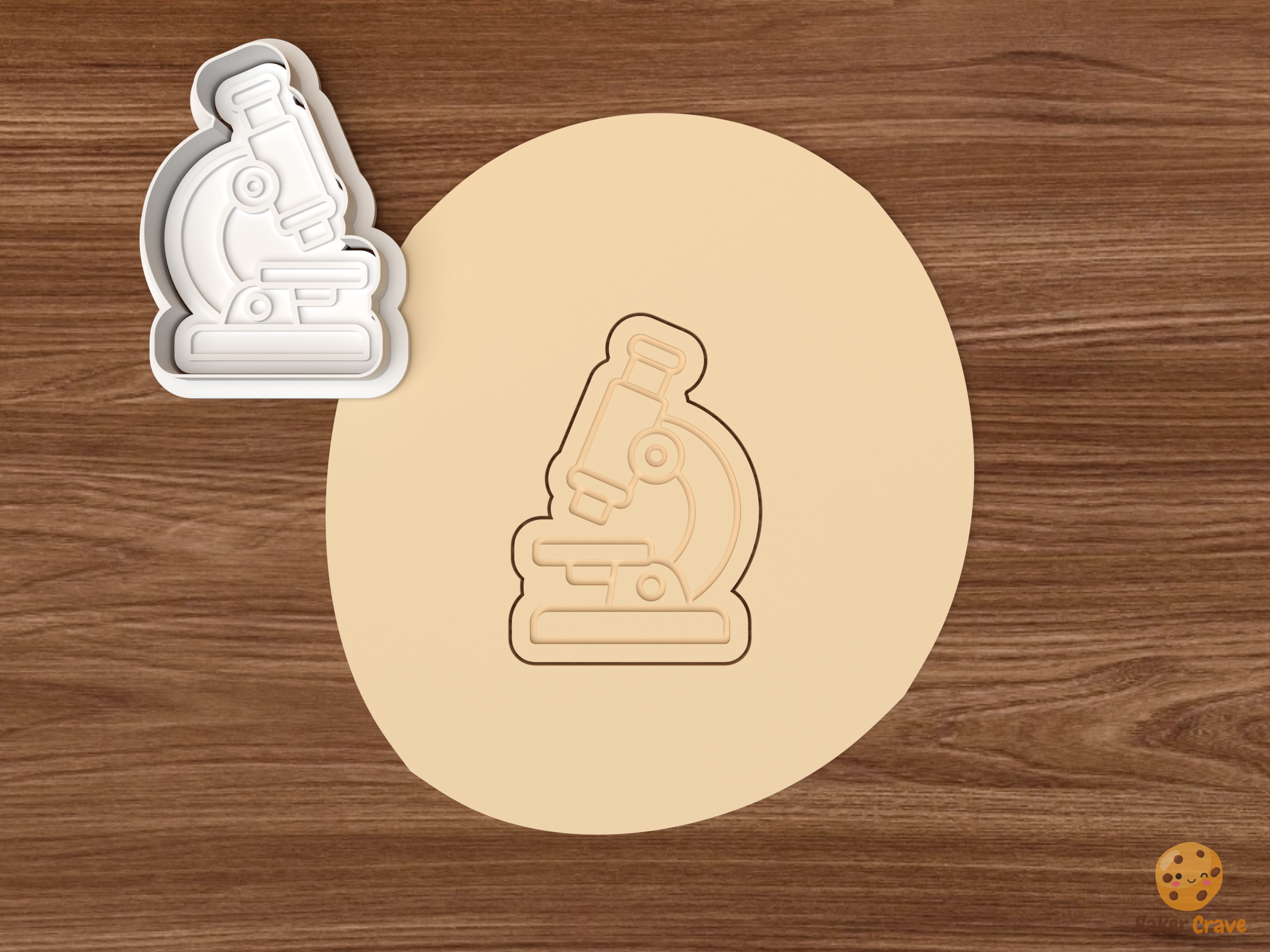 Science Lab Cookie Cutter Set STL File - dough microscope