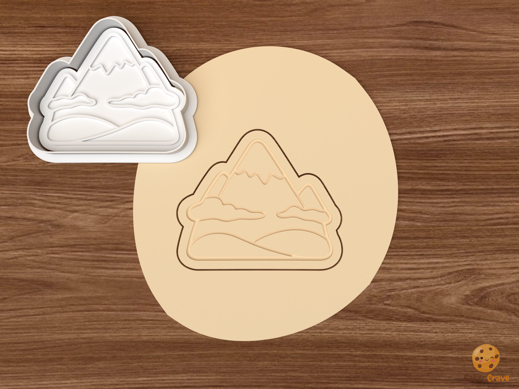 Scottish Highlands Cookie Cutter Set STL File - dough mountain landscape