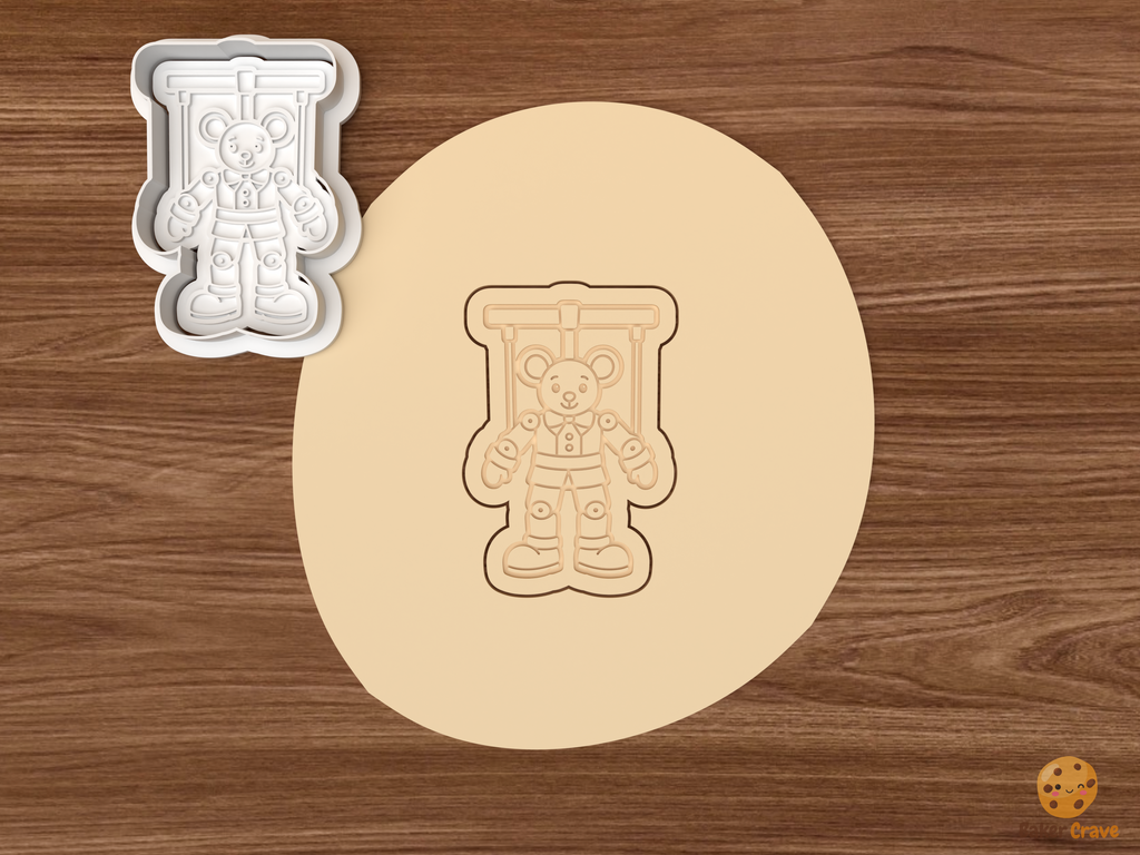 Christmas Marionette Theatre Cookie Cutter Set STL File - dough mouse marionette