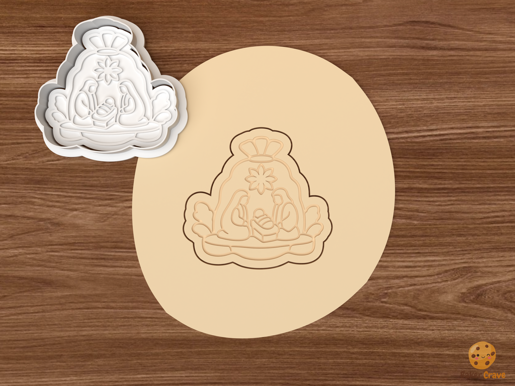 Oaxaca Night of the Radishes Cookie Cutter Set STL File - dough nativity scene