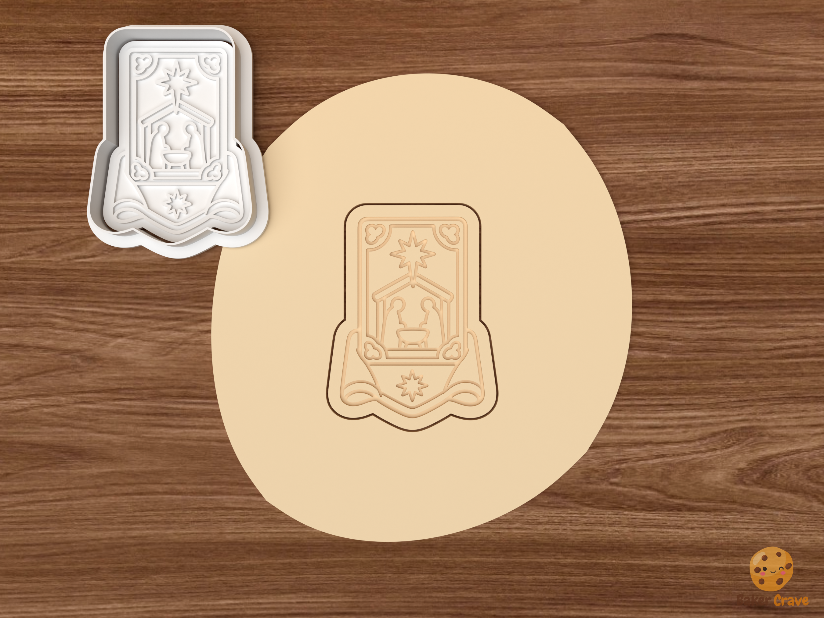 Polish Wigilia Christmas Cookie Cutter Set STL File - dough nativity scene