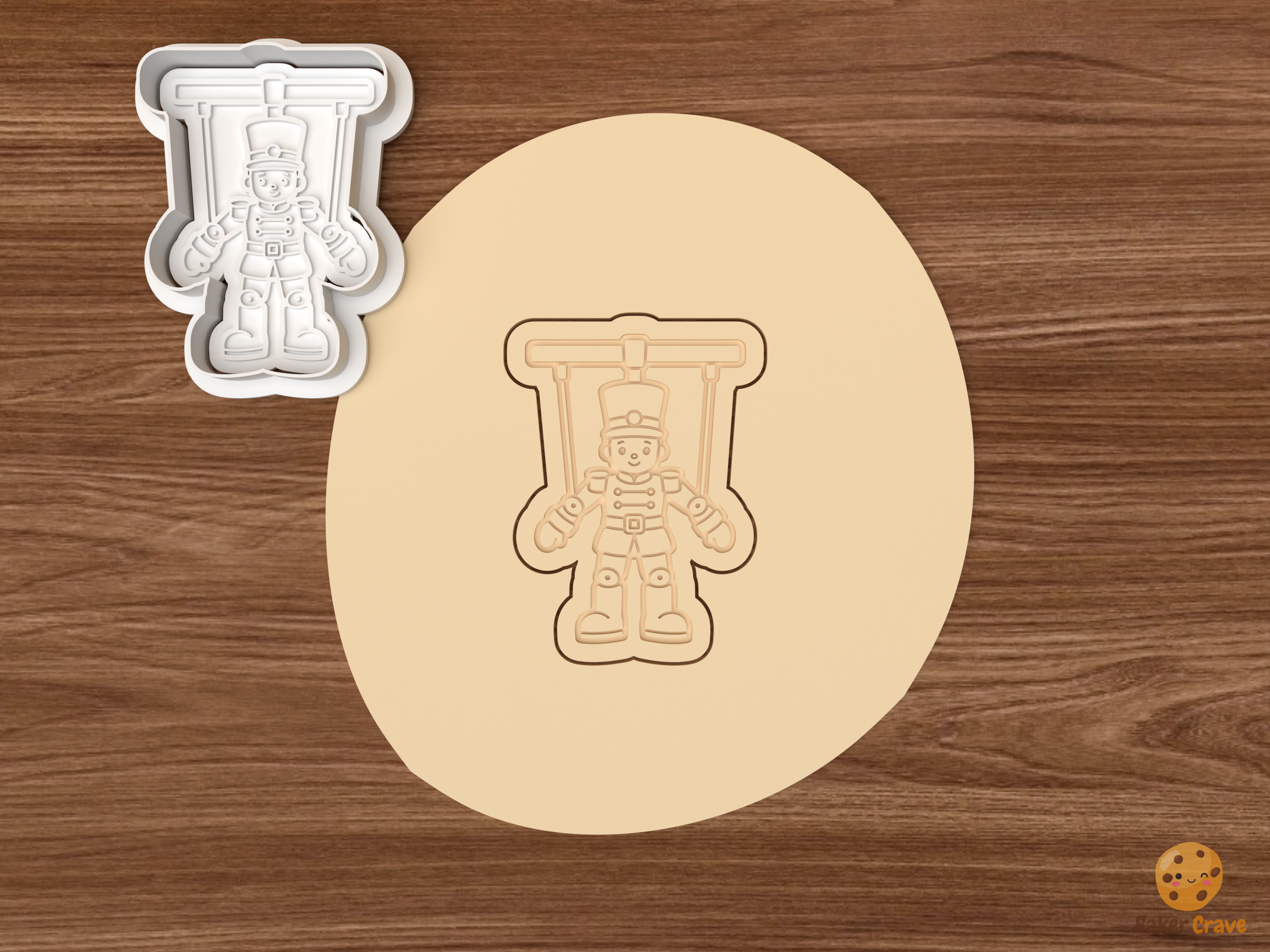 Christmas Marionette Theatre Cookie Cutter Set STL File - dough nutcracker soldier marionette