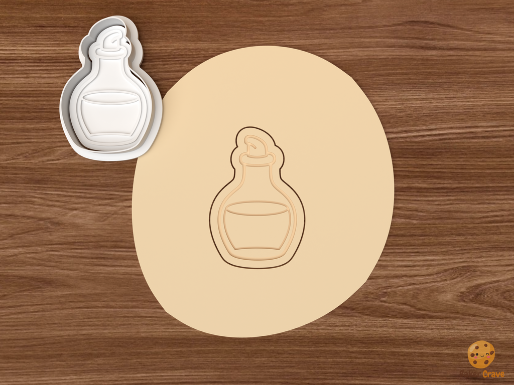 Olive Oil Deli Cookie Cutter Set STL File - dough olive oil bottle