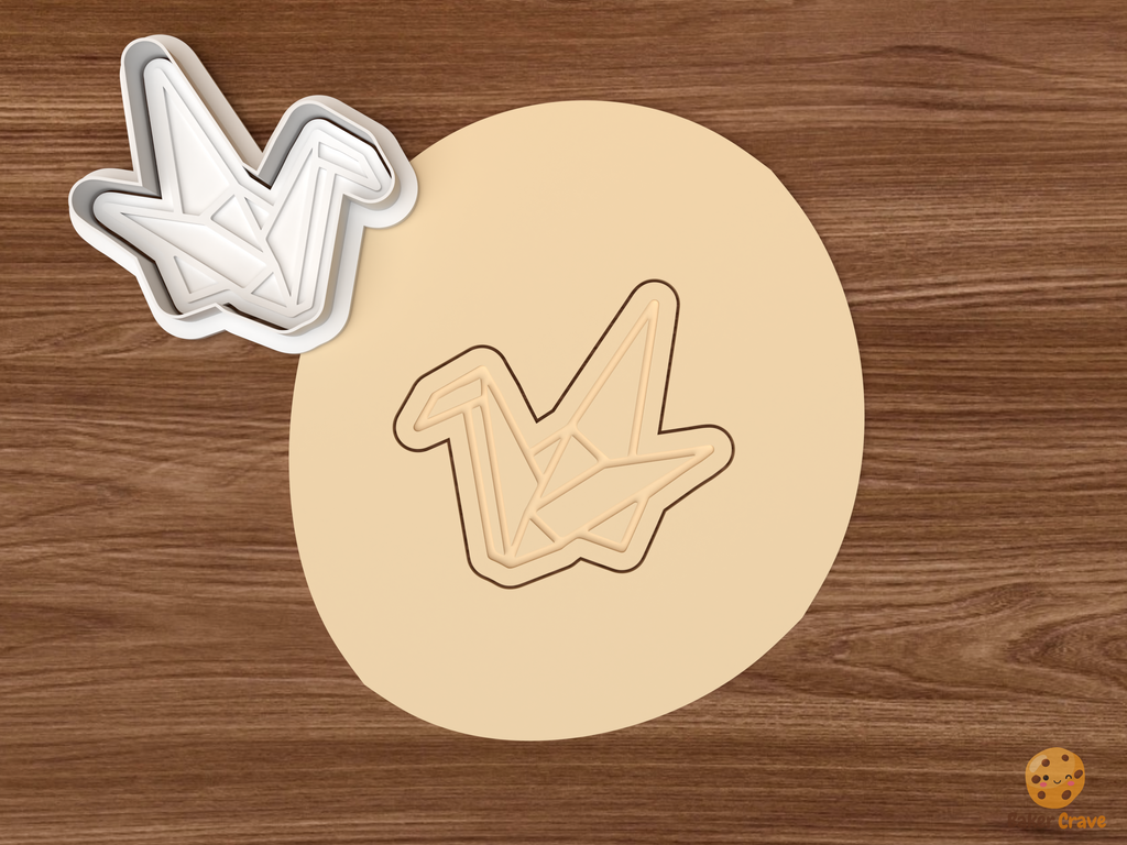 Origami Paper Craft Cookie Cutter Set STL File - dough origami crane