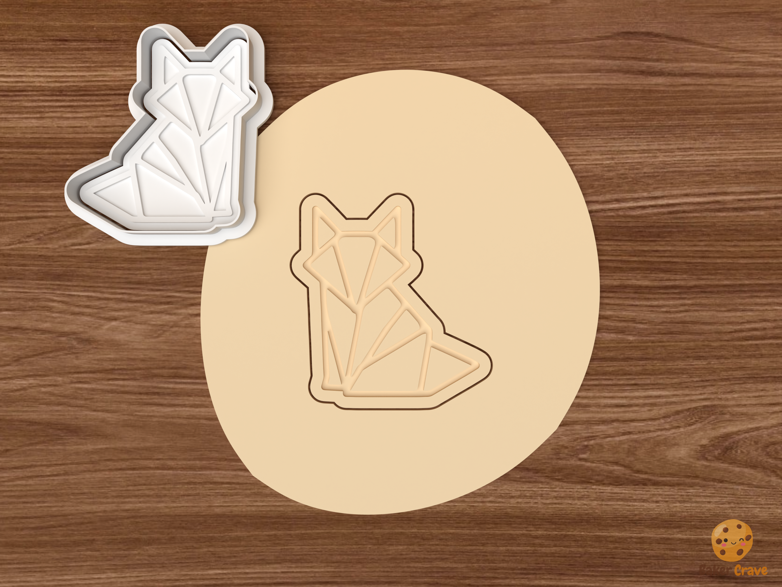 Origami Paper Craft Cookie Cutter Set STL File - dough origami fox