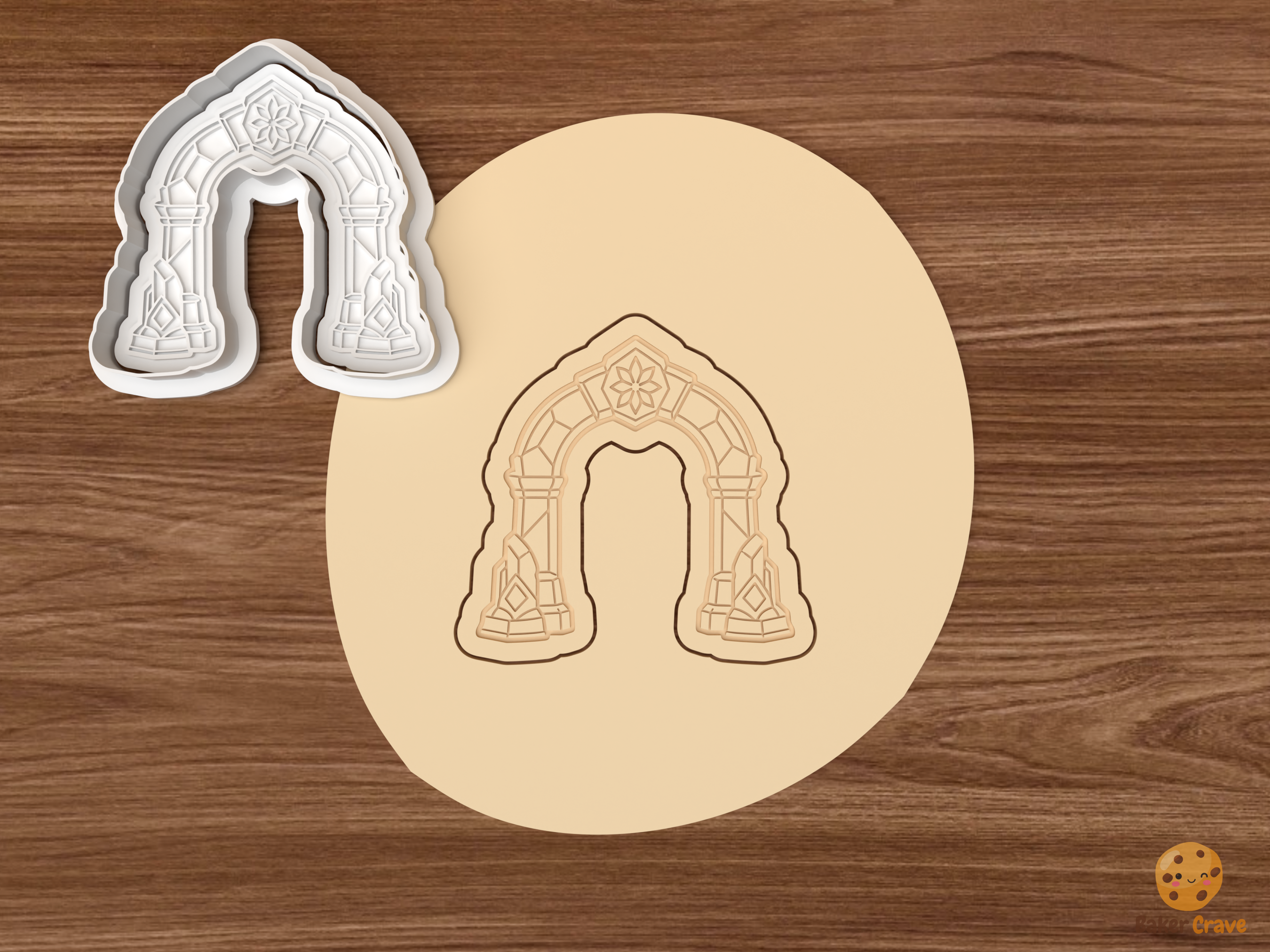 Christmas Ice Palace Cookie Cutter Set STL File - dough palace archway