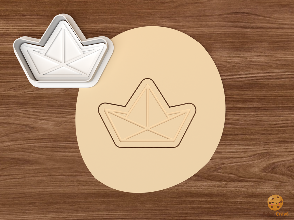 Origami Paper Craft Cookie Cutter Set STL File - dough paper boat