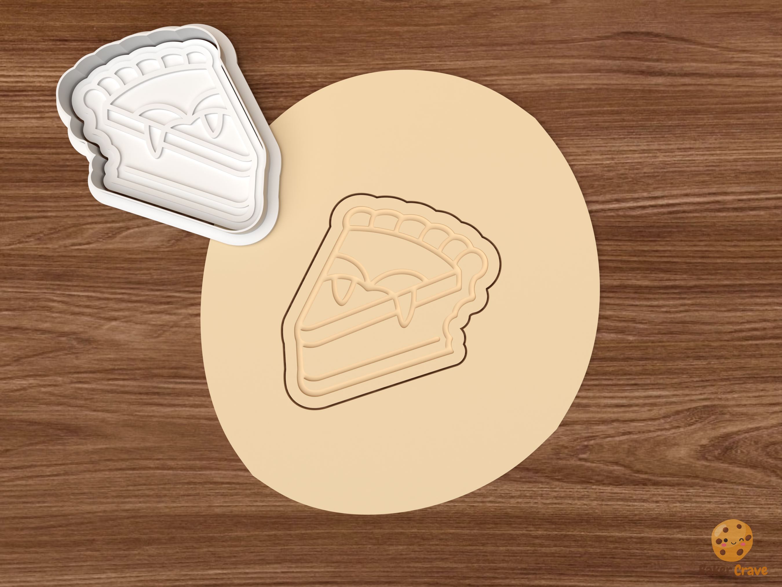 Halloween Pie Cookie Cutter Set STL File - dough pie slice