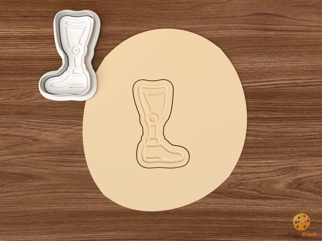 Accessibility Inclusion Cookie Cutter Set STL File - dough prosthetic leg