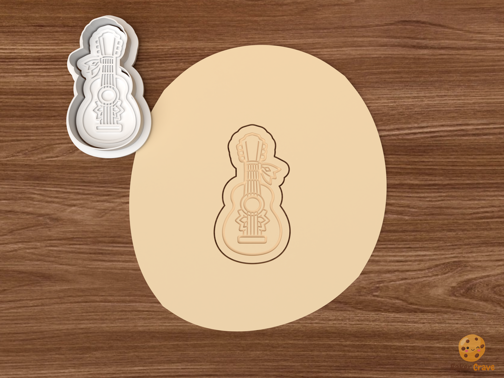 Puerto Rican Parranda Christmas Cookie Cutter Set STL File - dough puerto rican cuatro guitar