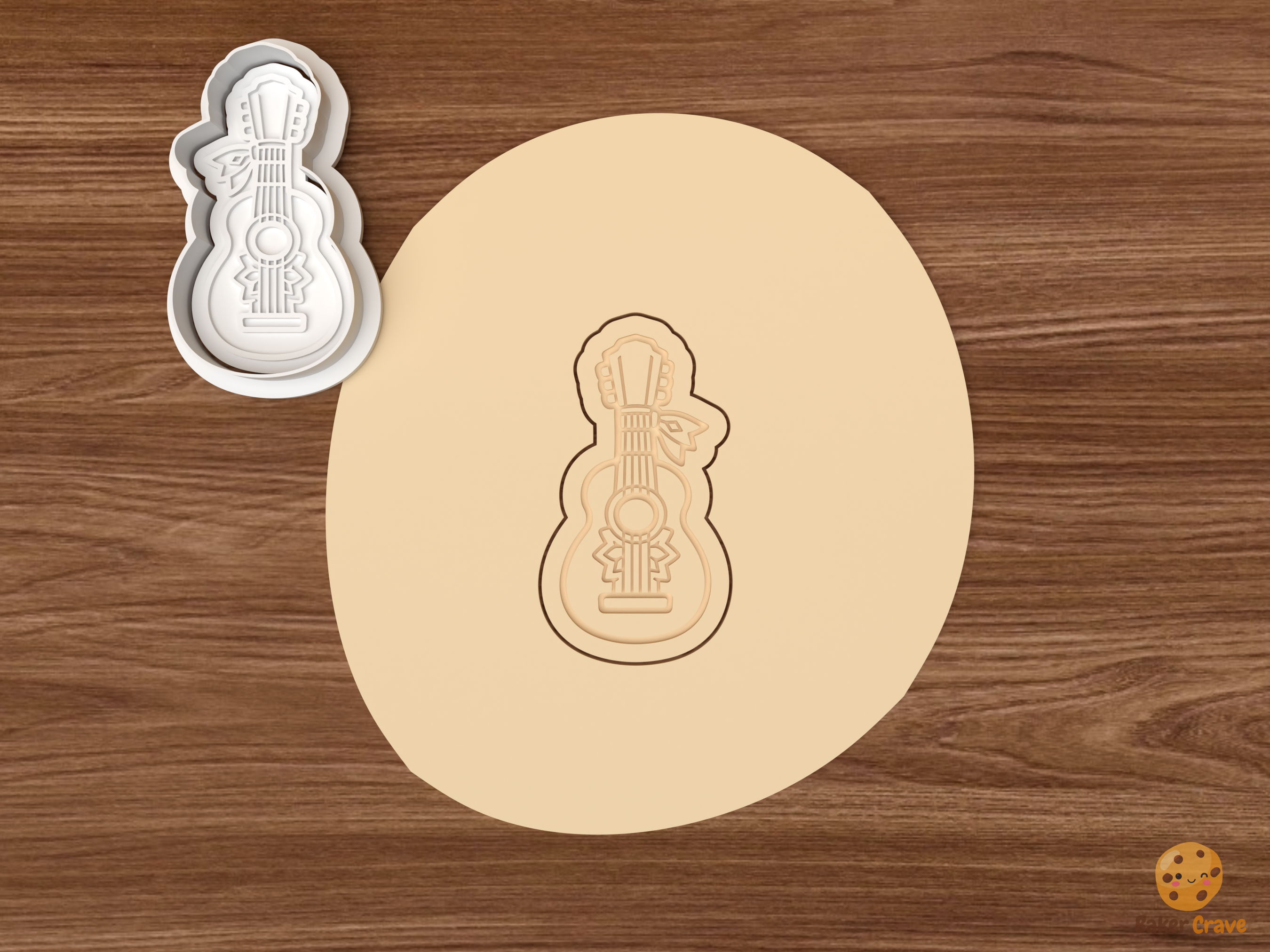 Puerto Rican Parranda Christmas Cookie Cutter Set STL File - dough puerto rican cuatro guitar
