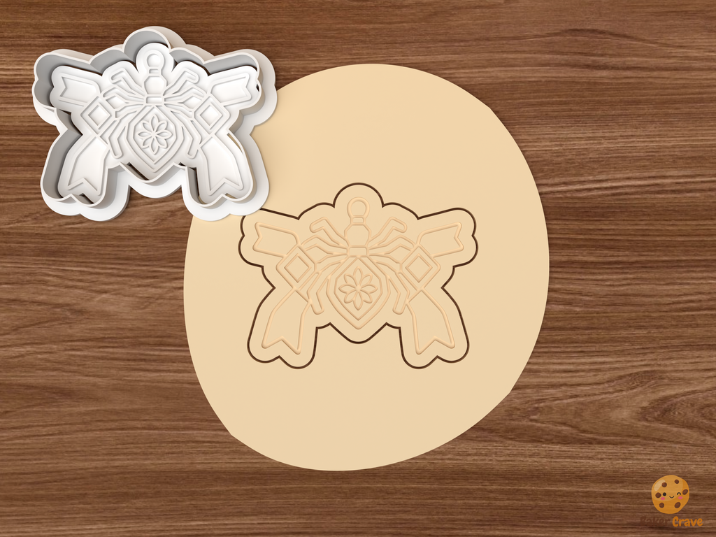 Ukrainian Pavuk Christmas Spider Cookie Cutter Set STL File - dough ribbon pavuk spider ornament