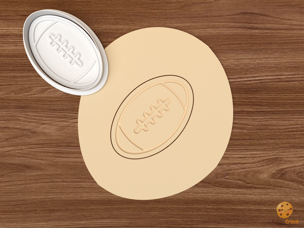 Rugby Cookie Cutter Set STL File - dough rugby ball