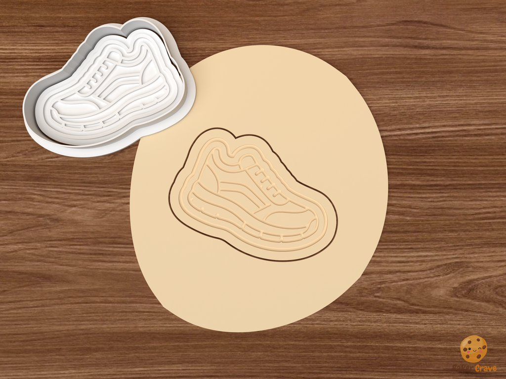 Running Marathon Cookie Cutter Set STL File - dough running shoe