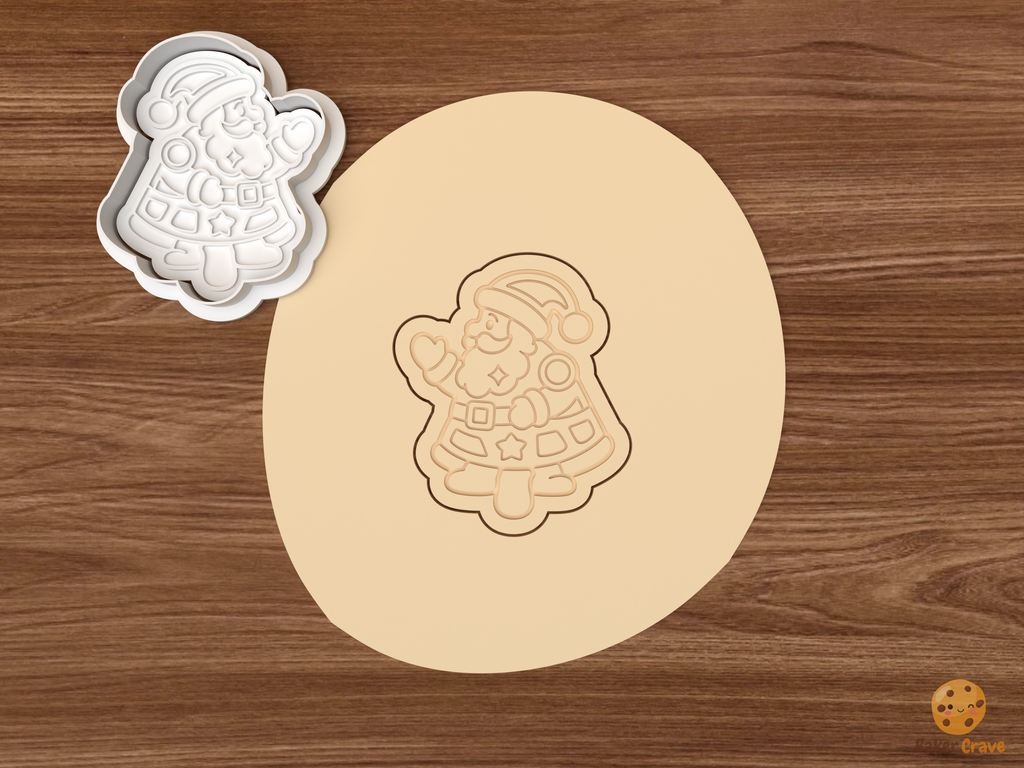Christmas Shadow Puppet Show Cookie Cutter Set STL File - dough santa claus puppet