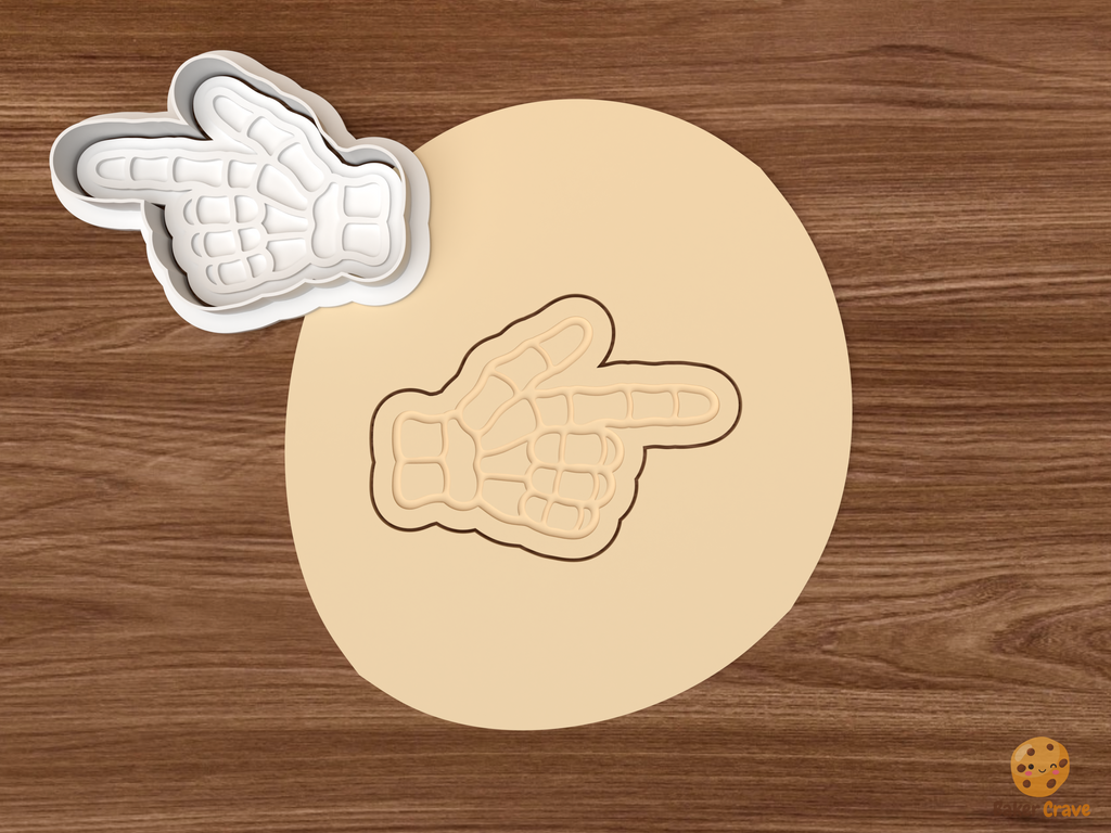 Skeleton Hand Gestures Cookie Cutter Set STL File