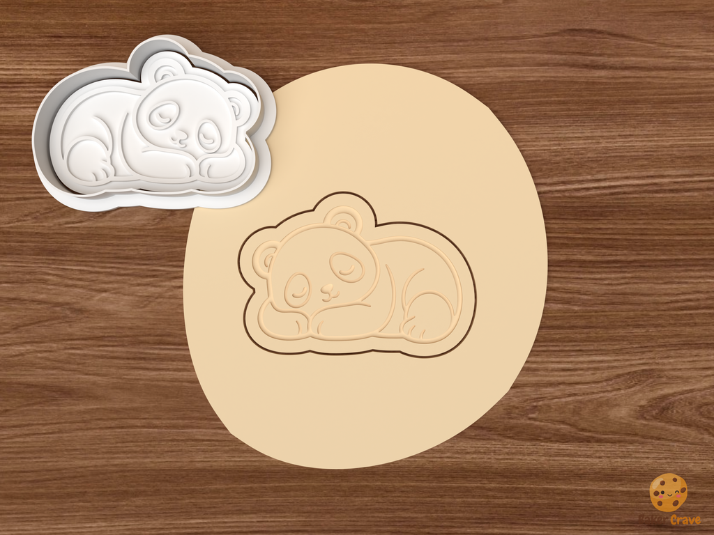 Kawaii Giant Panda Cookie Cutter Set STL File