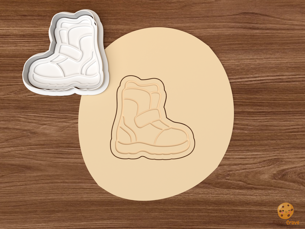Snowboarding Cookie Cutter Set STL File - dough snowboard boot