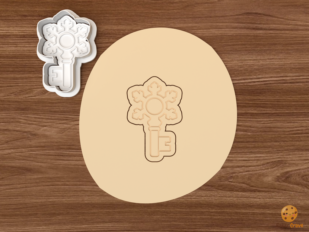 Santa Key Tradition Cookie Cutter Set STL File - dough snowflake