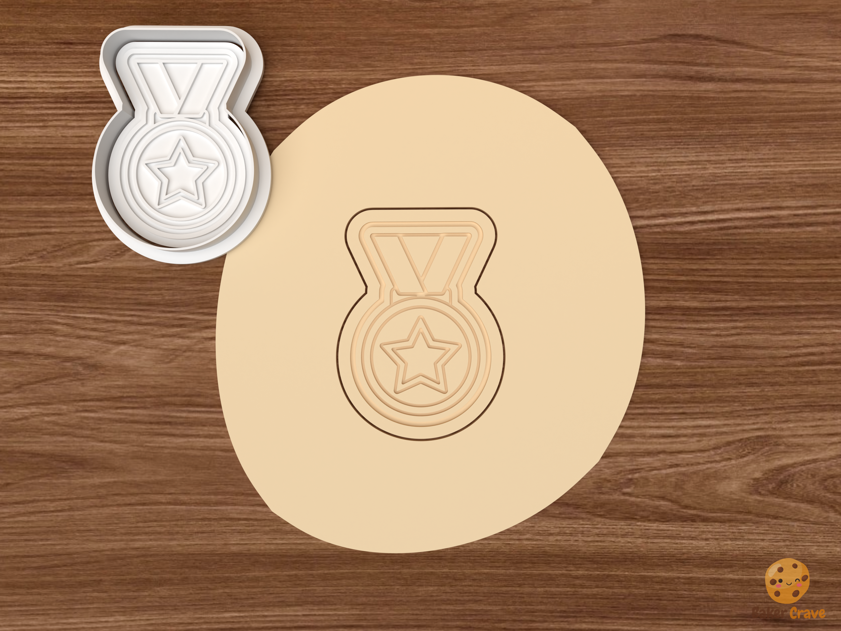 Senior Baseball Cookie Cutter Set STL File - dough star medal