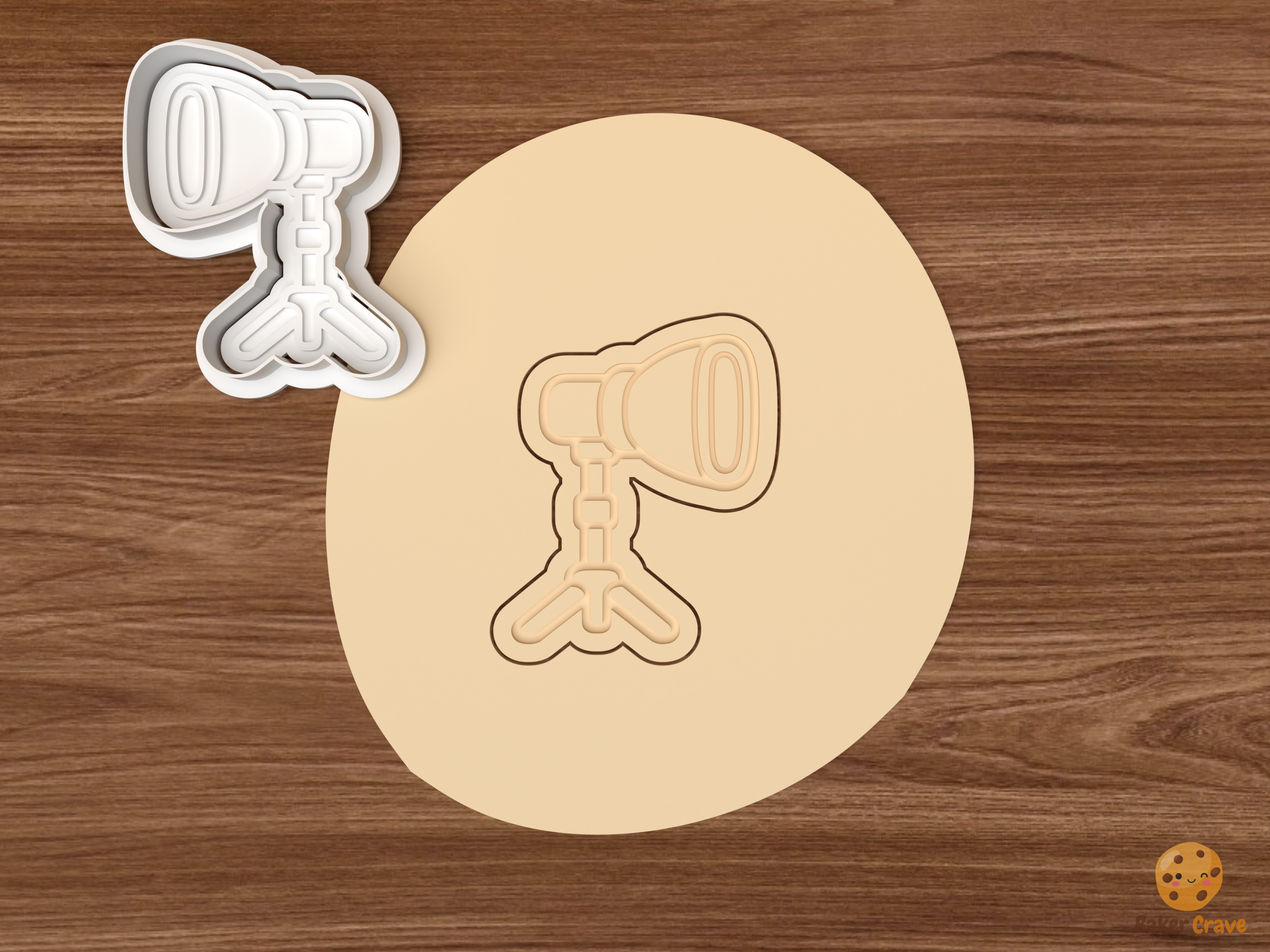 Photographer Cookie Cutter Set STL File - dough studio light