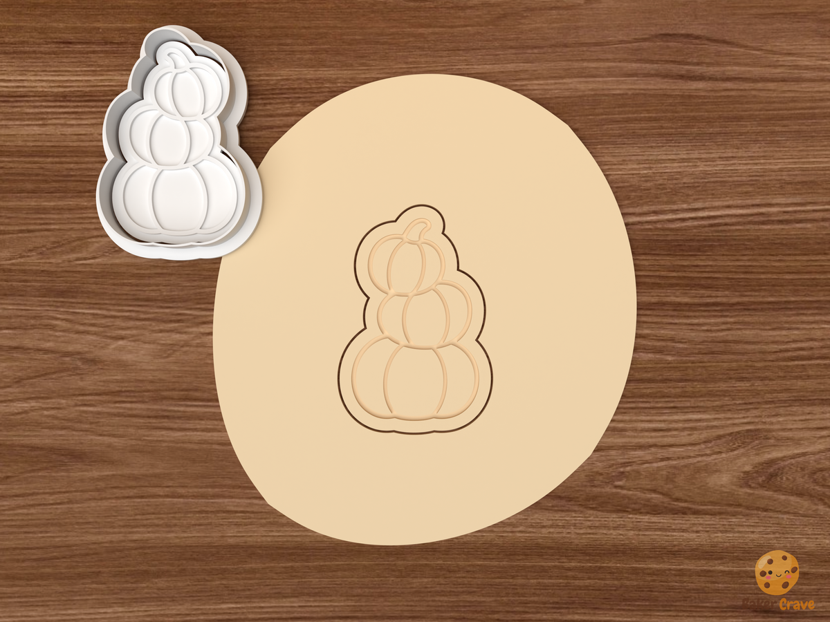Pumpkin Stack Cookie Cutter Set STL File