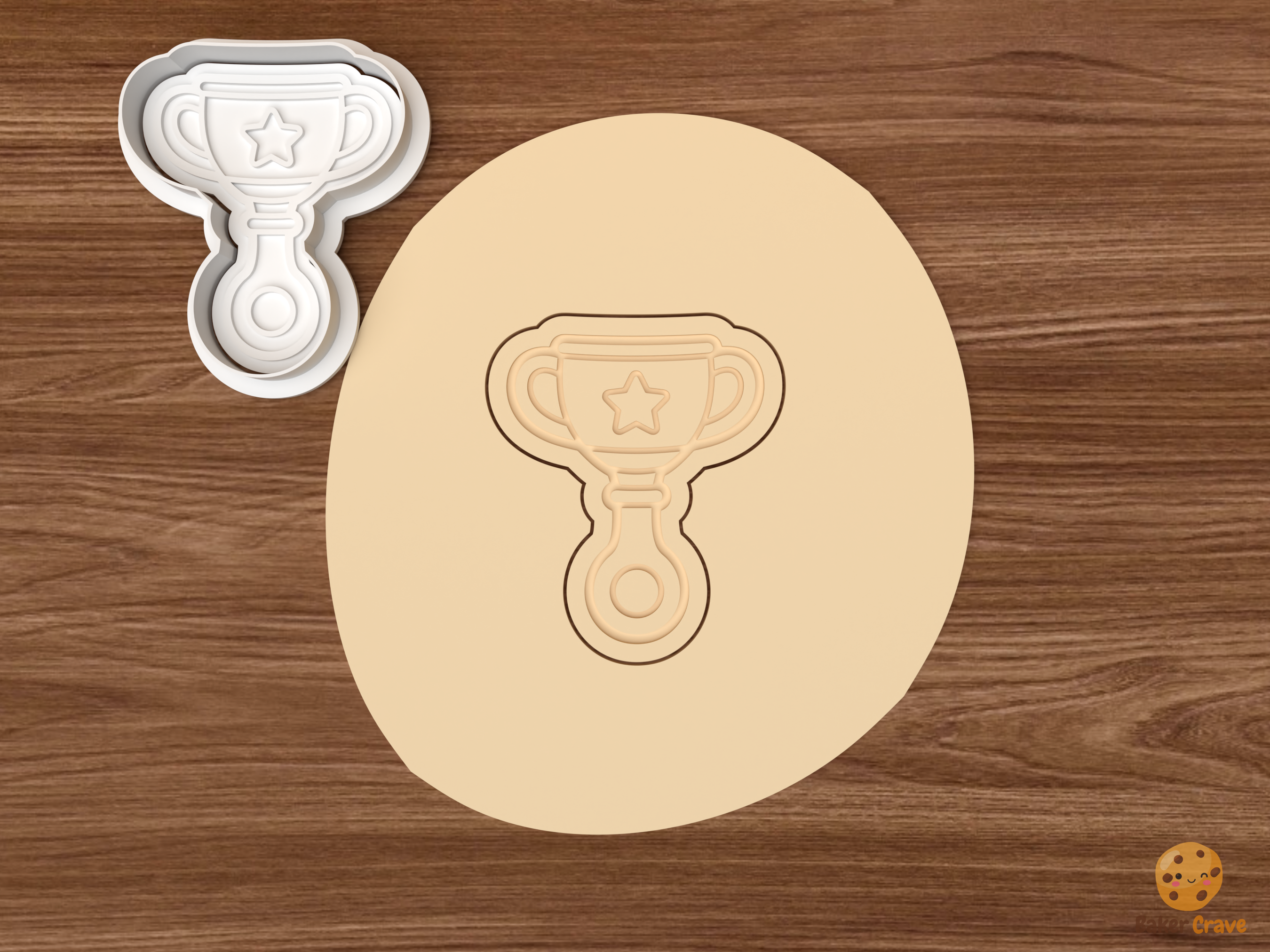 Soccer MVP Cookie Cutter Set STL File - dough trophy rattle