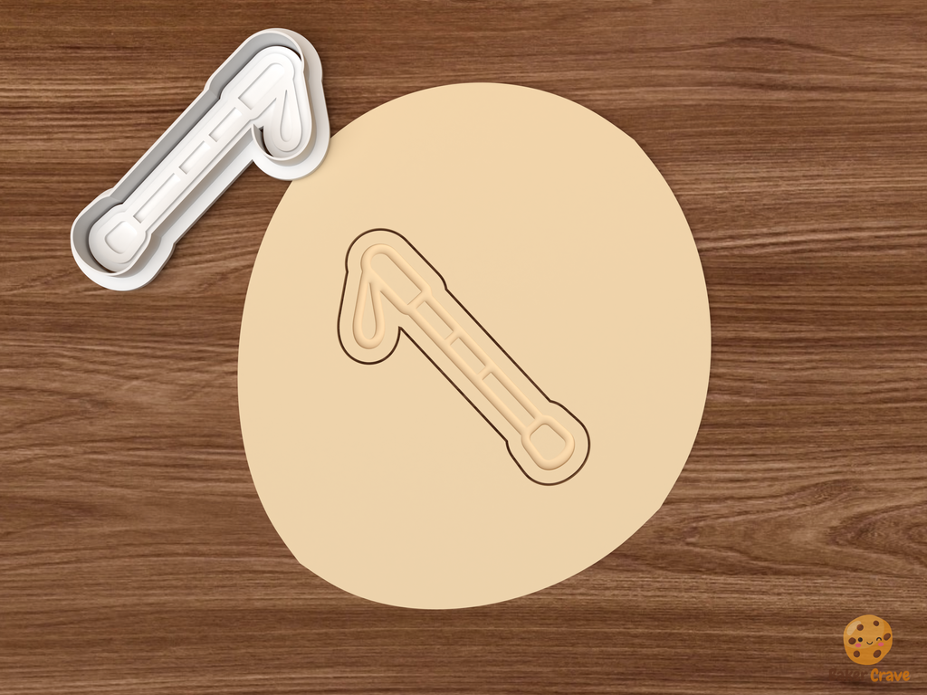 Accessibility Inclusion Cookie Cutter Set STL File - dough white cane