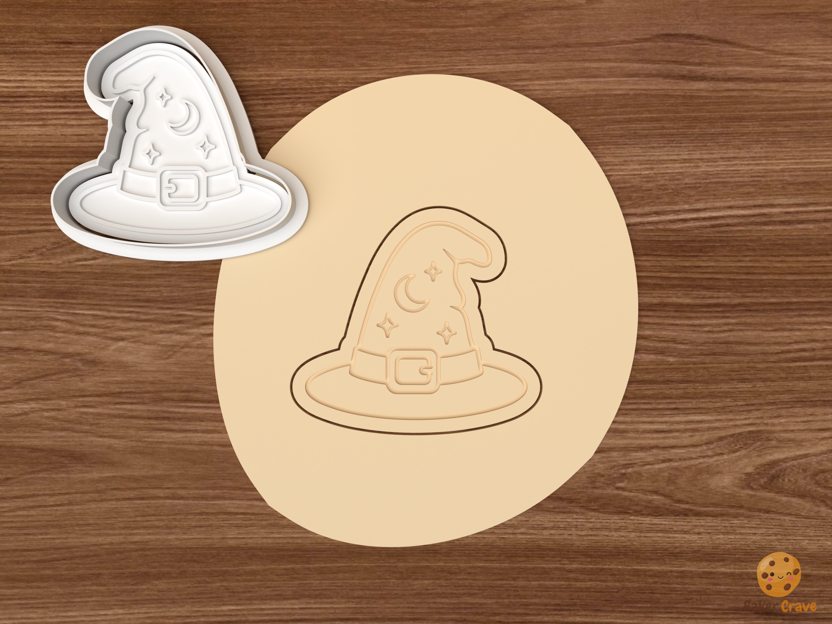 Magic Wizard Cookie Cutter Set STL File - dough wizard hat