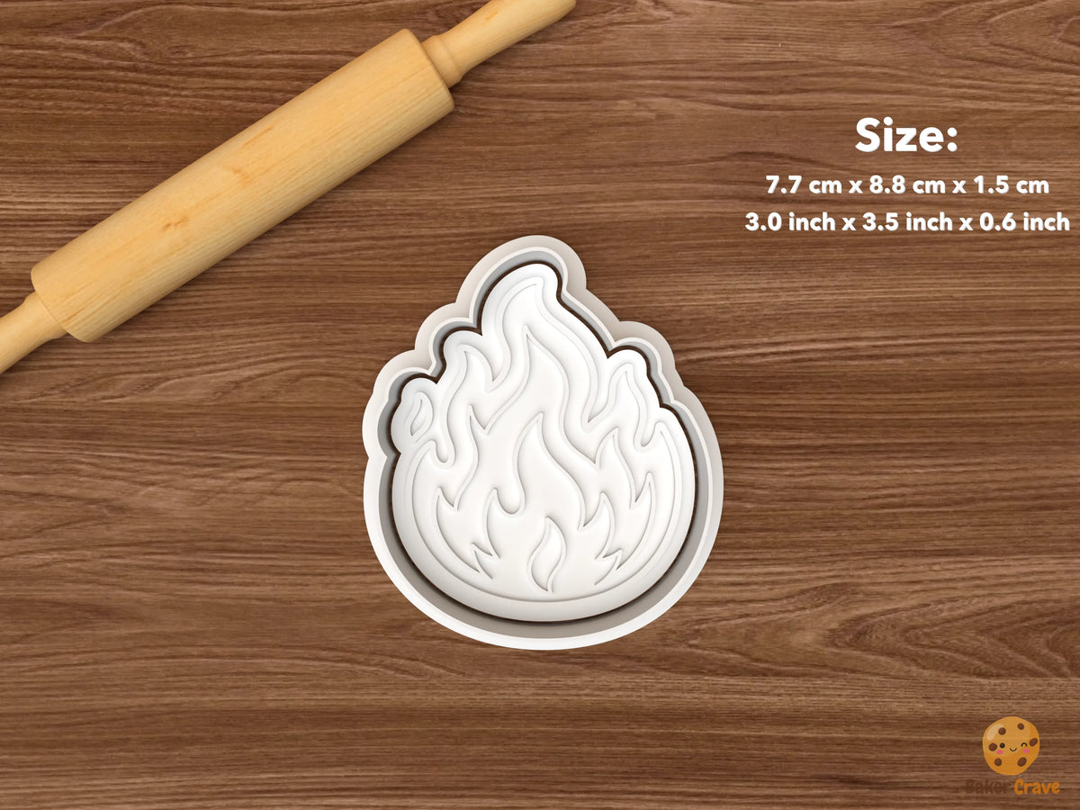 Dragon Fantasy Cookie Cutter Set STL File - single dragon flame