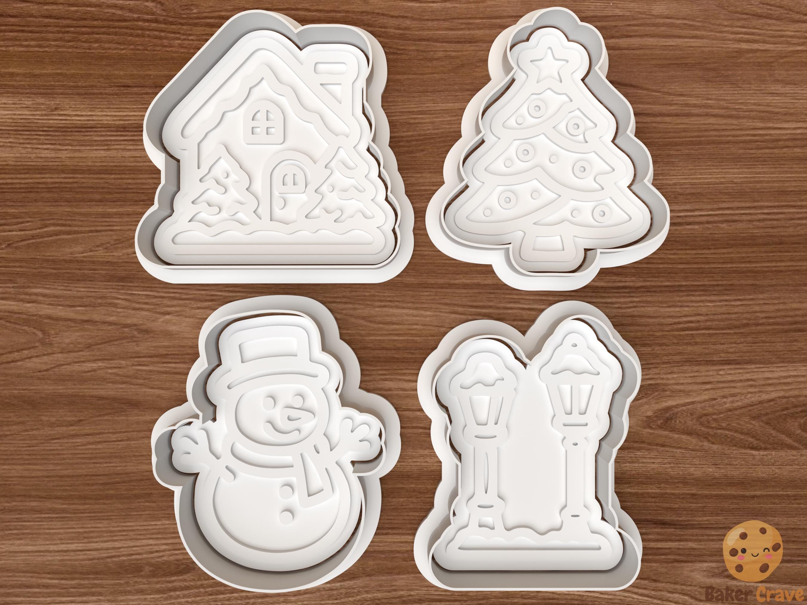 Christmas Town Cookie Cutter Set STL File